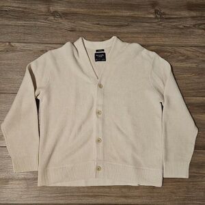 Abercrombie & Fitch Men's Beige Cardigan Sweater